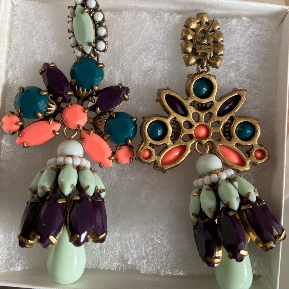 💝 JCrew Multicolor Chandelier Earrings - Picture 3 of 3